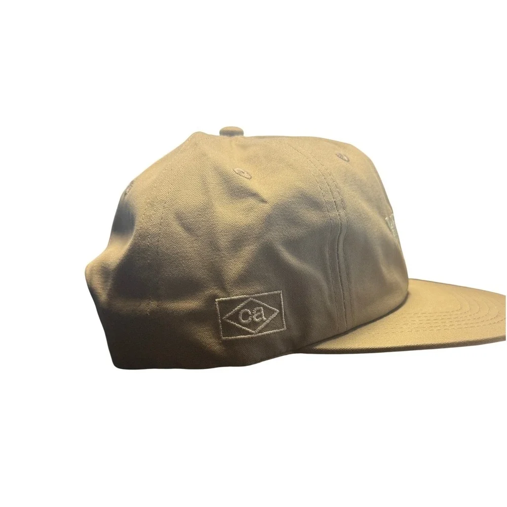 Willbo Hat Unisex One Size Tan Khaki Embroidered Logo Snapback Cap